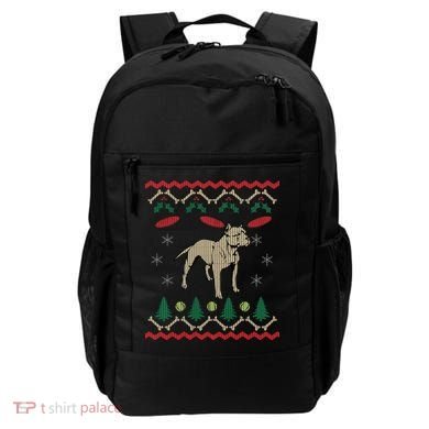 Pitbull Ugly Christmas Sweater Backpack