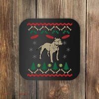 Pitbull Ugly Christmas Sweater Coaster thumb 0