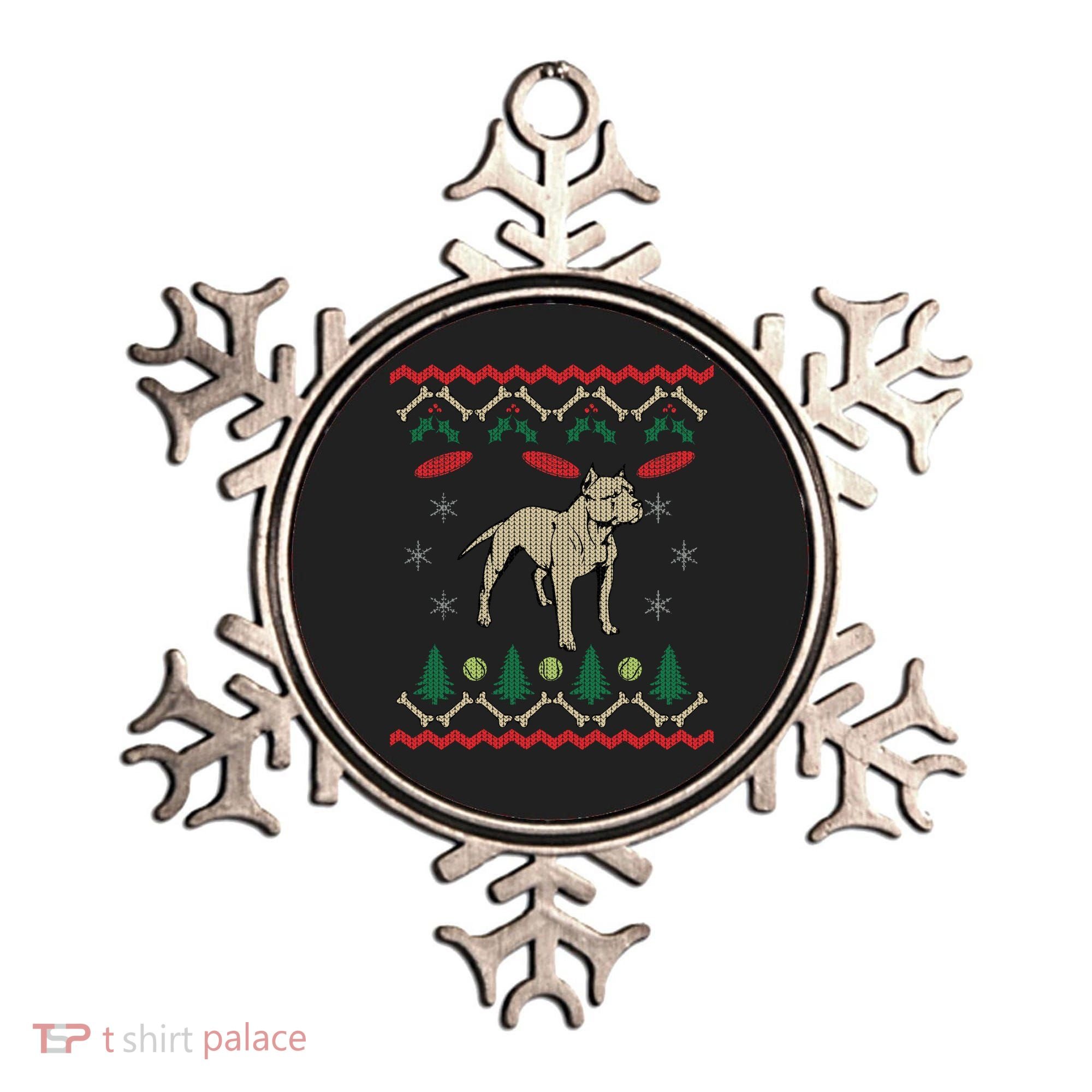 Pitbull Ugly Christmas Sweater Ornament