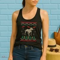 Pitbull Ugly Christmas Sweater Women's Tank Top thumb 2