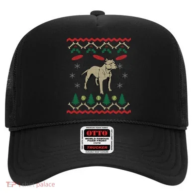Pitbull Ugly Christmas Sweater Hat