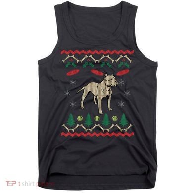 Pitbull Ugly Christmas Sweater Tank Top