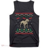 Pitbull Ugly Christmas Sweater Tank Top thumb 0