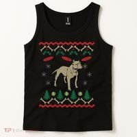 Pitbull Ugly Christmas Sweater Tank Top thumb 2