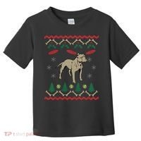 Pitbull Ugly Christmas Sweater Toddler T-Shirt thumb 0