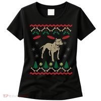 Pitbull Ugly Christmas Sweater Women's T-Shirt thumb 0