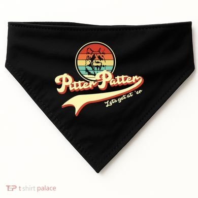 Pitter Patter Let's Get At Er Retro USA-Made Doggie Bandana