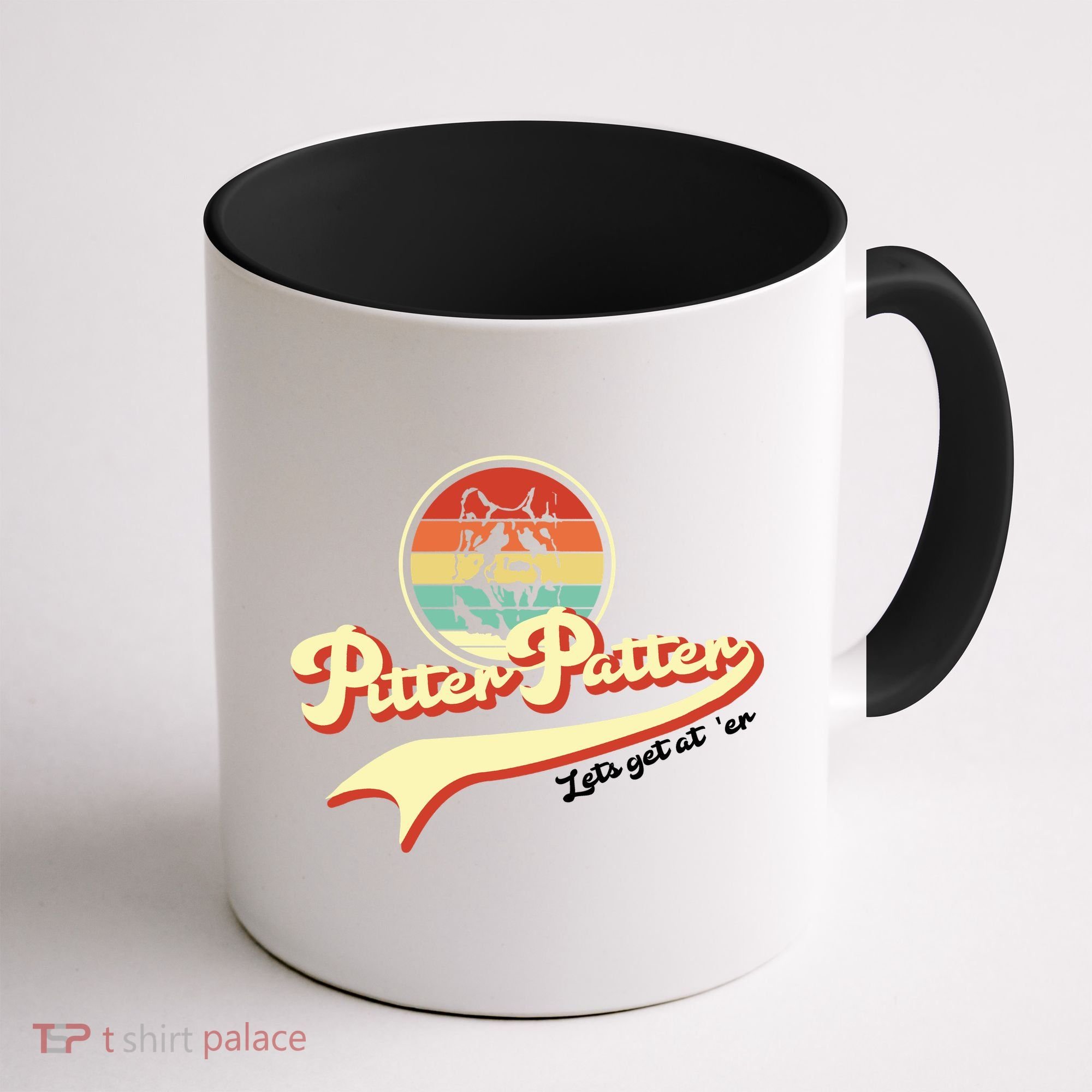 Pitter Patter Let's Get At Er Retro Coffee Mug