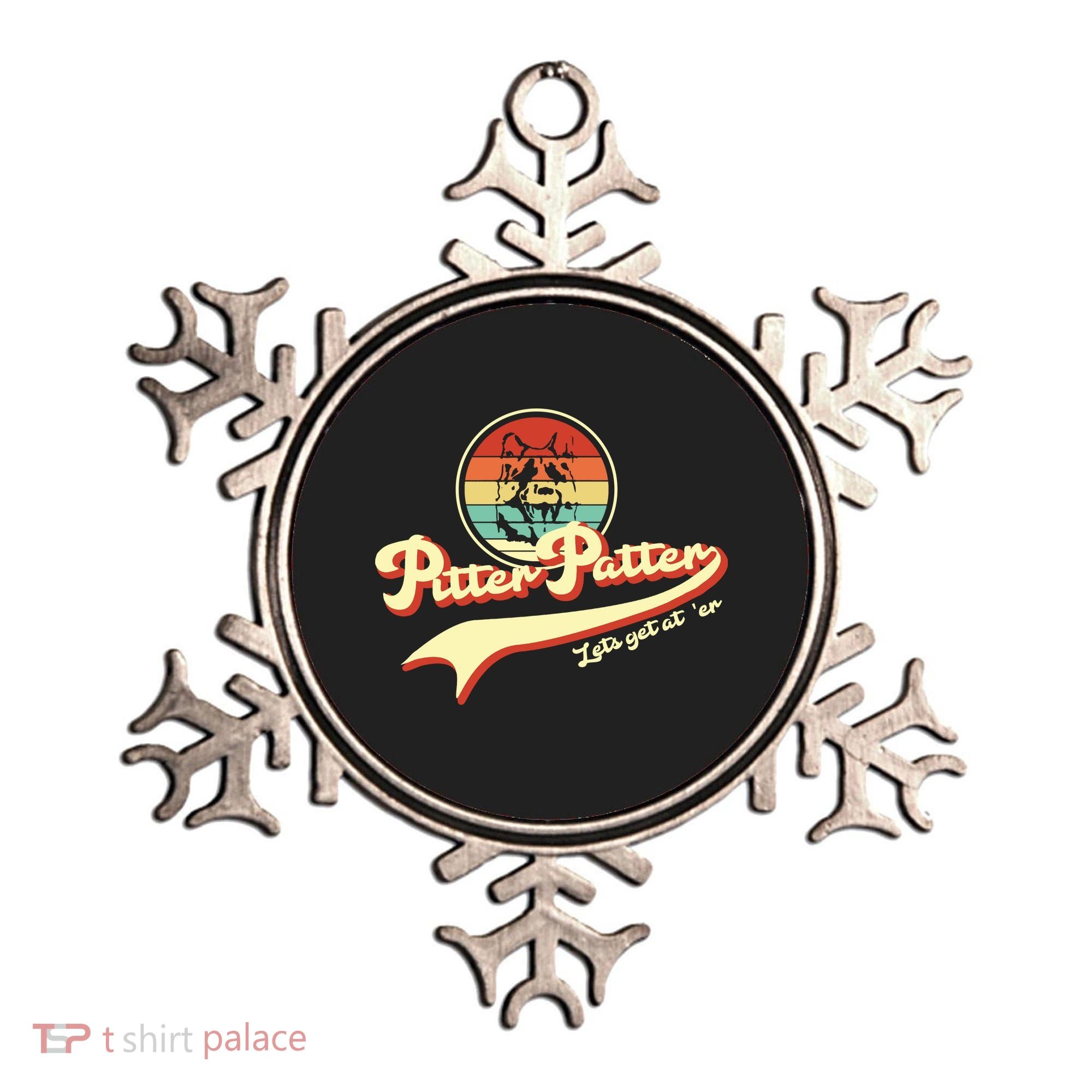 Pitter Patter Let's Get At Er Retro Ornament