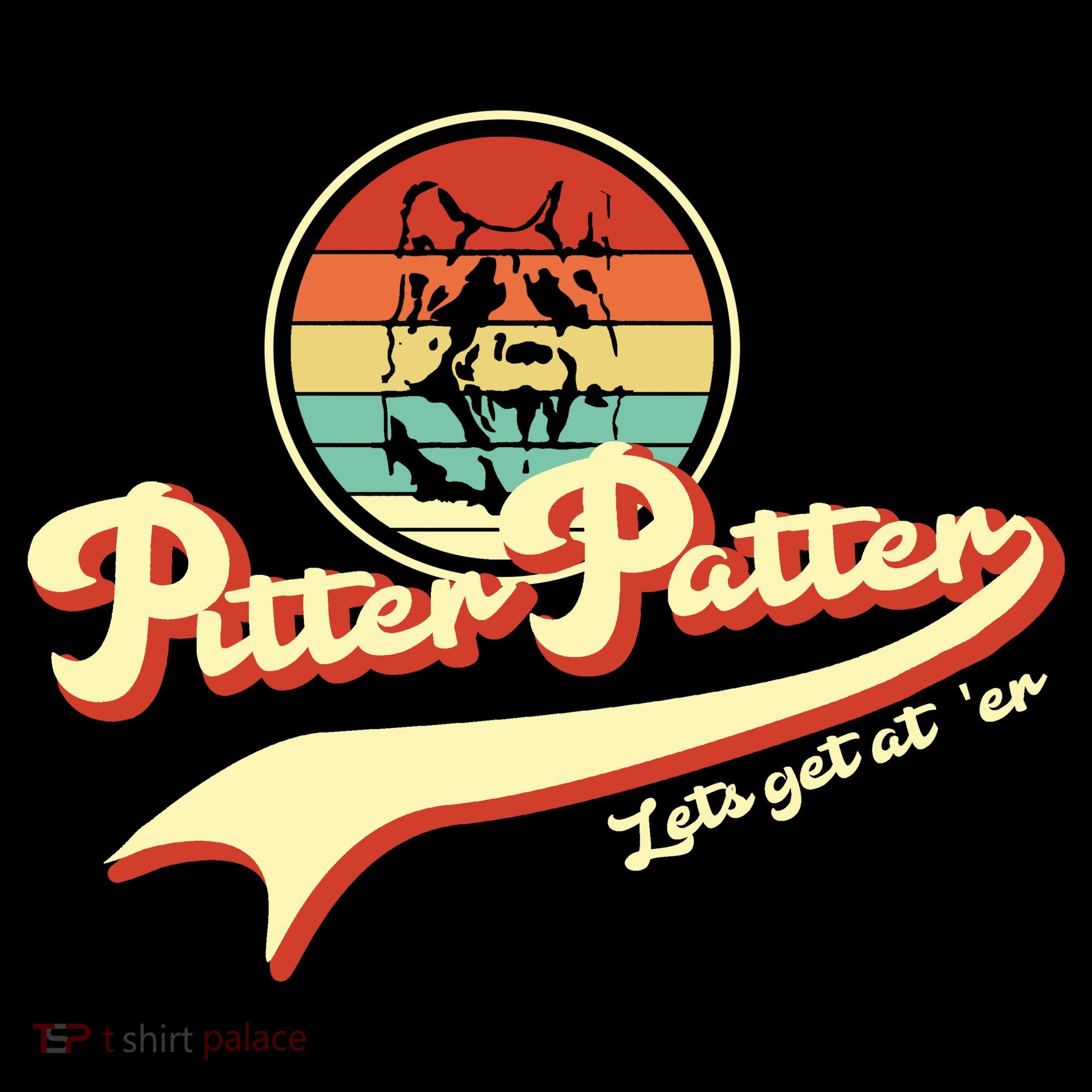 Pitter Patter Let's Get At Er Retro Ornament