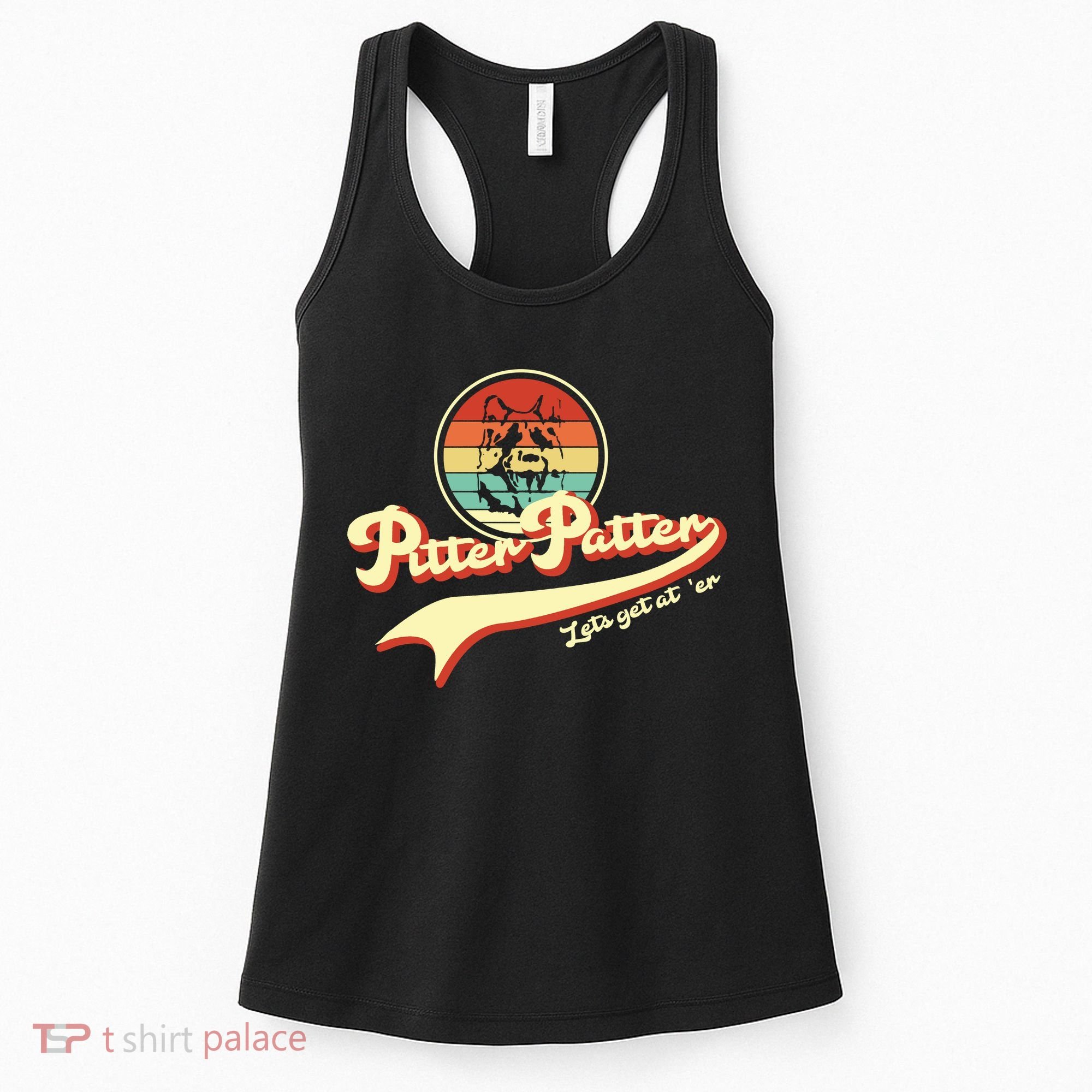 Pitter Patter Let's Get At Er Retro Women's Tank Top
