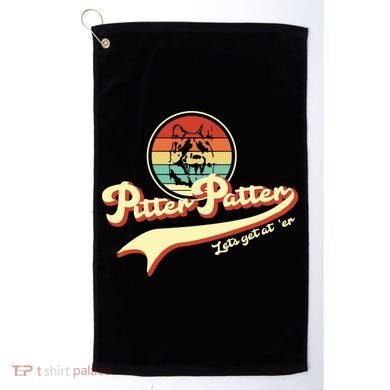 Pitter Patter Let's Get At Er Retro Golf Towel