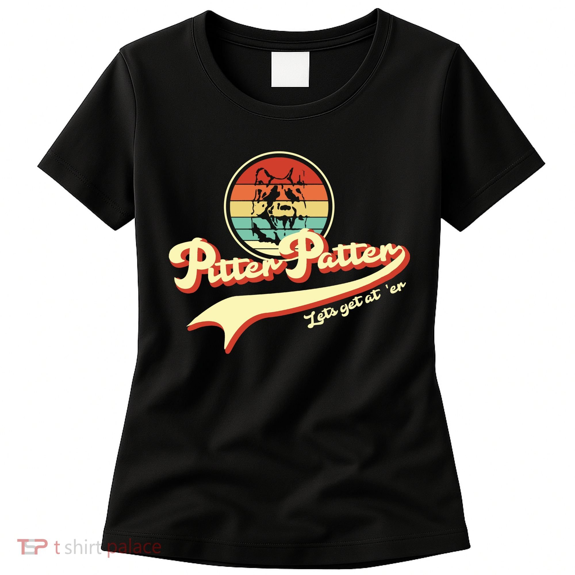 Pitter Patter Let's Get At Er Retro Women's T-Shirt