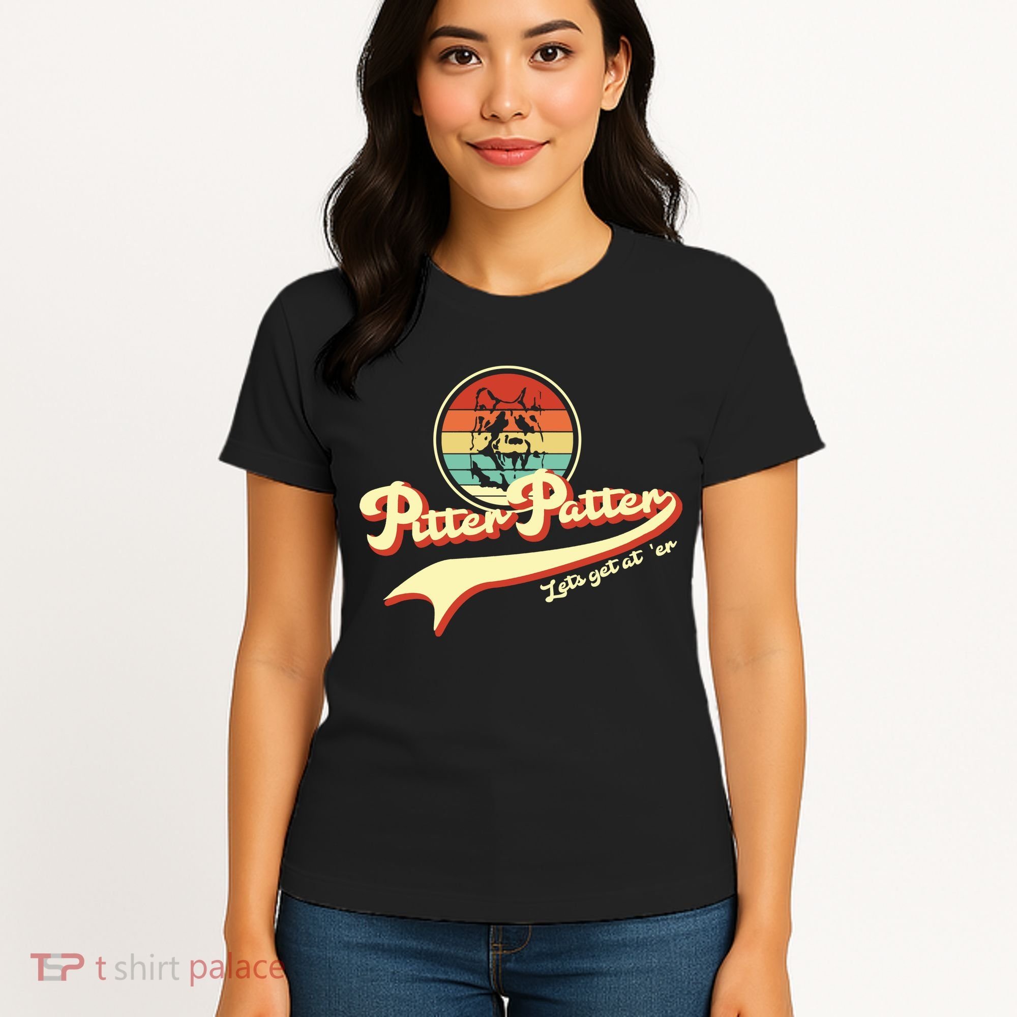 Pitter Patter Let's Get At Er Retro Women's T-Shirt