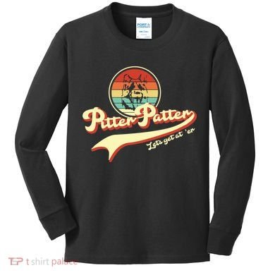 Pitter Patter Let's Get At Er Retro Kids Long Sleeve Shirt