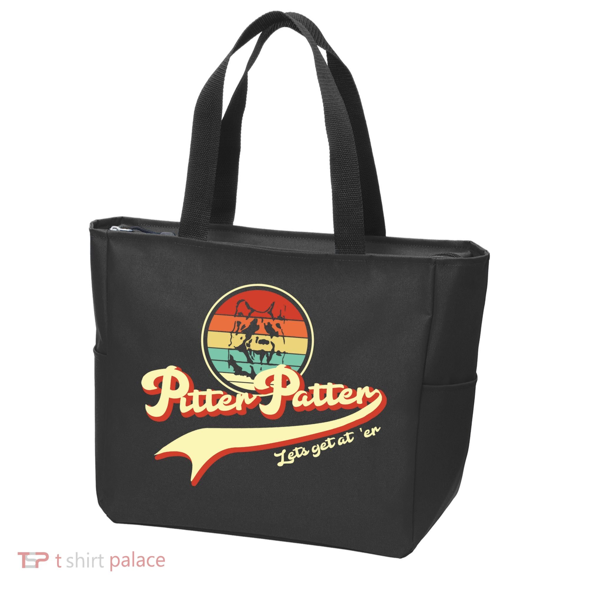 Pitter Patter Let's Get At Er Retro Tote Bag