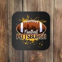 Pittsburgh Pennsylvania Skyline Football Fan  Coaster thumb 0