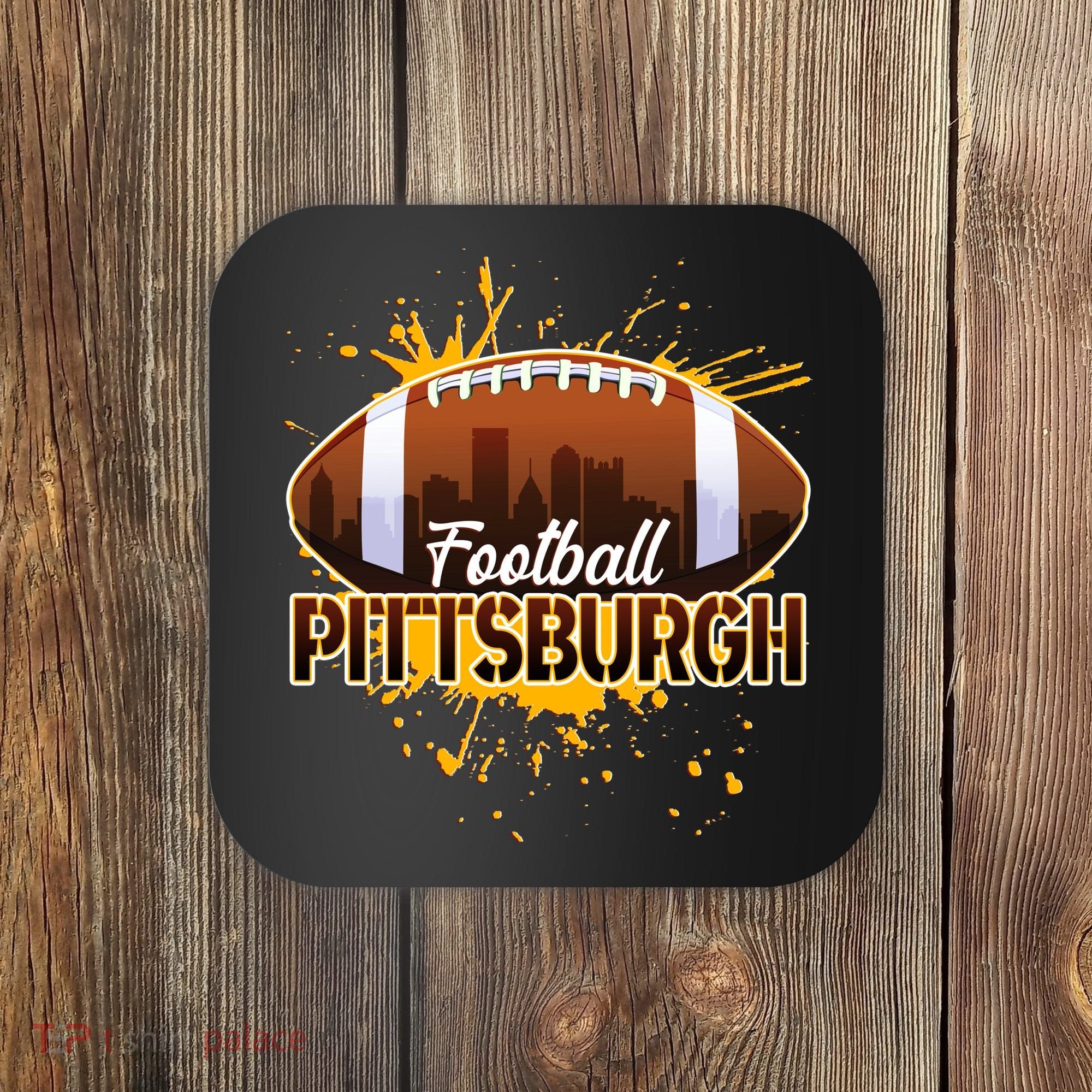 Pittsburgh Pennsylvania Skyline Football Fan  Coaster