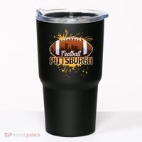 Pittsburgh Pennsylvania Skyline Football Fan  Tumbler thumb 0