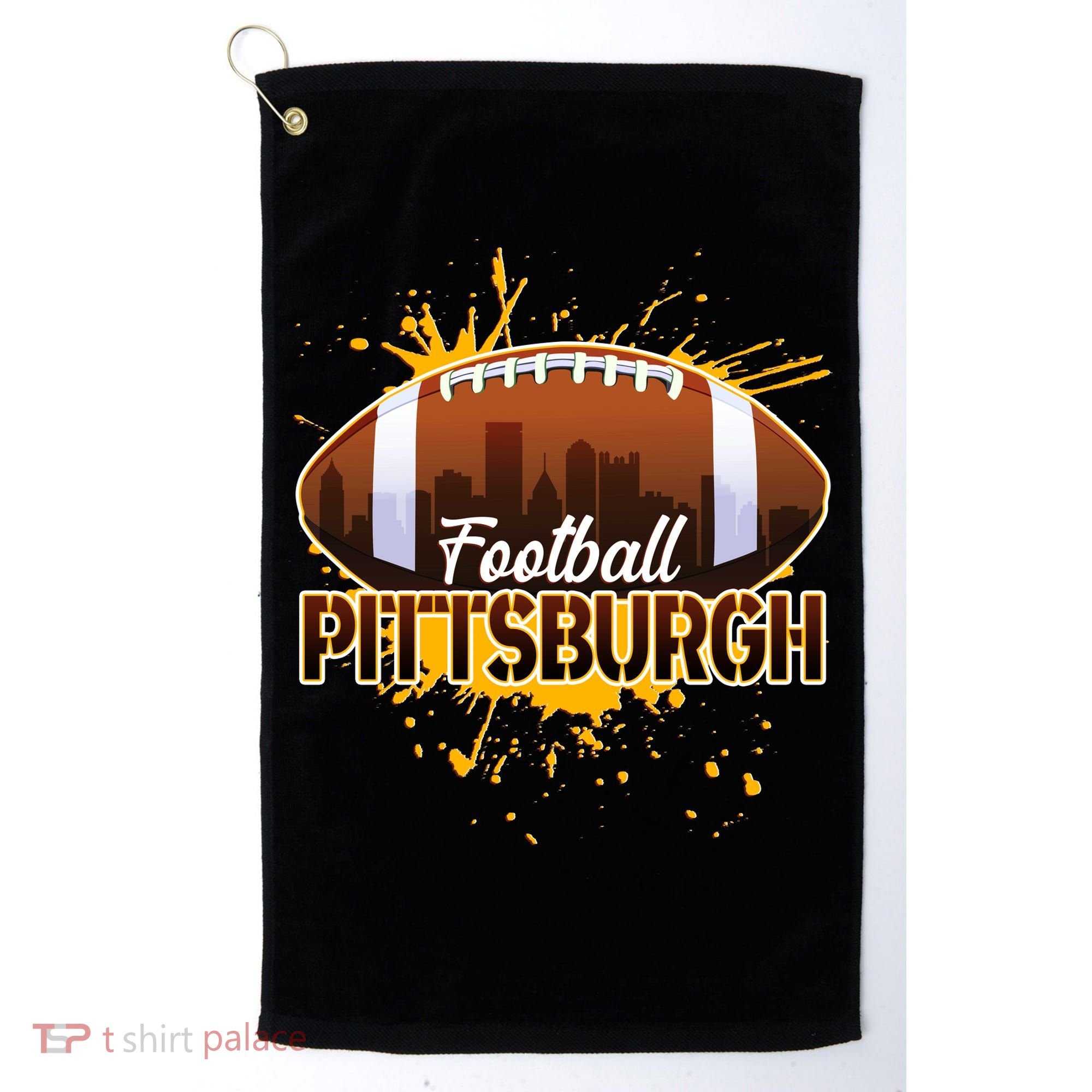 Pittsburgh Pennsylvania Skyline Football Fan  Golf Towel