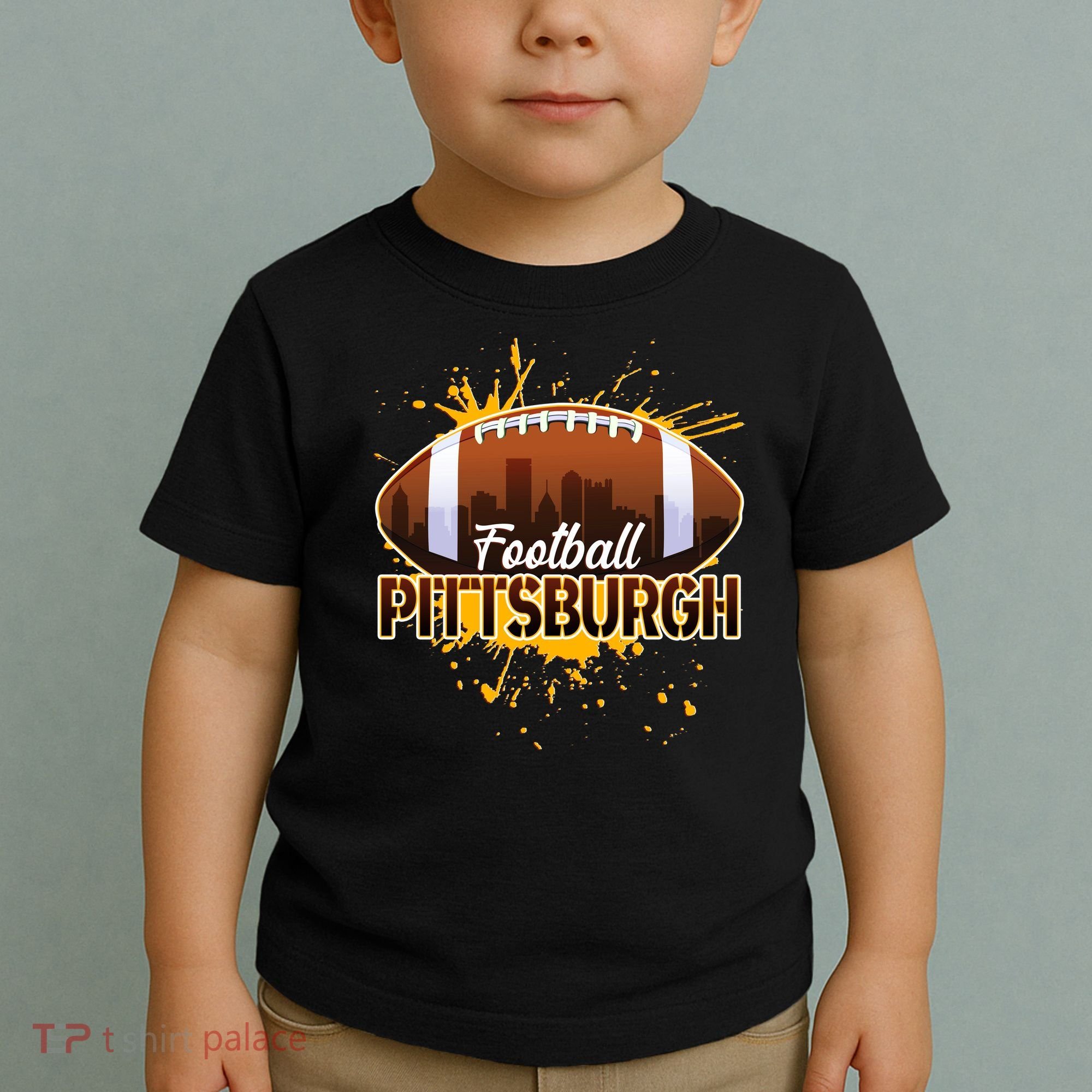 Pittsburgh Pennsylvania Skyline Football Fan  Toddler T-Shirt
