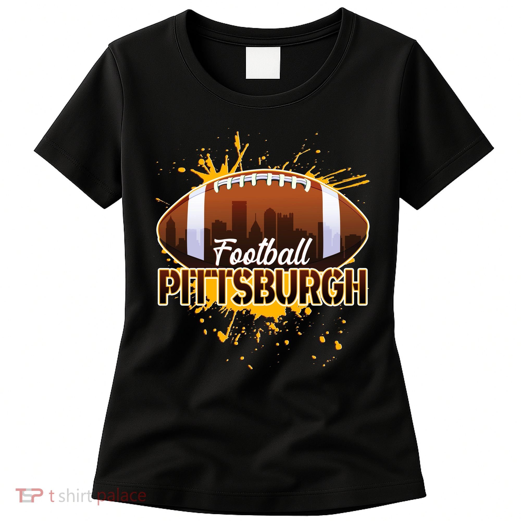 Pittsburgh Pennsylvania Skyline Football Fan  Women's T-Shirt