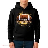 Pittsburgh Pennsylvania Skyline Football Fan  Kids Hoodie thumb 4