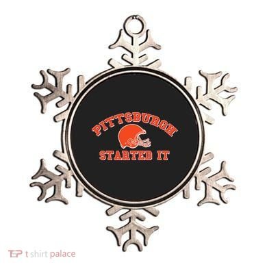 Pittsburgh Started It Football Ornament