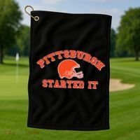 Pittsburgh Started It Football Golf Towel thumb 1