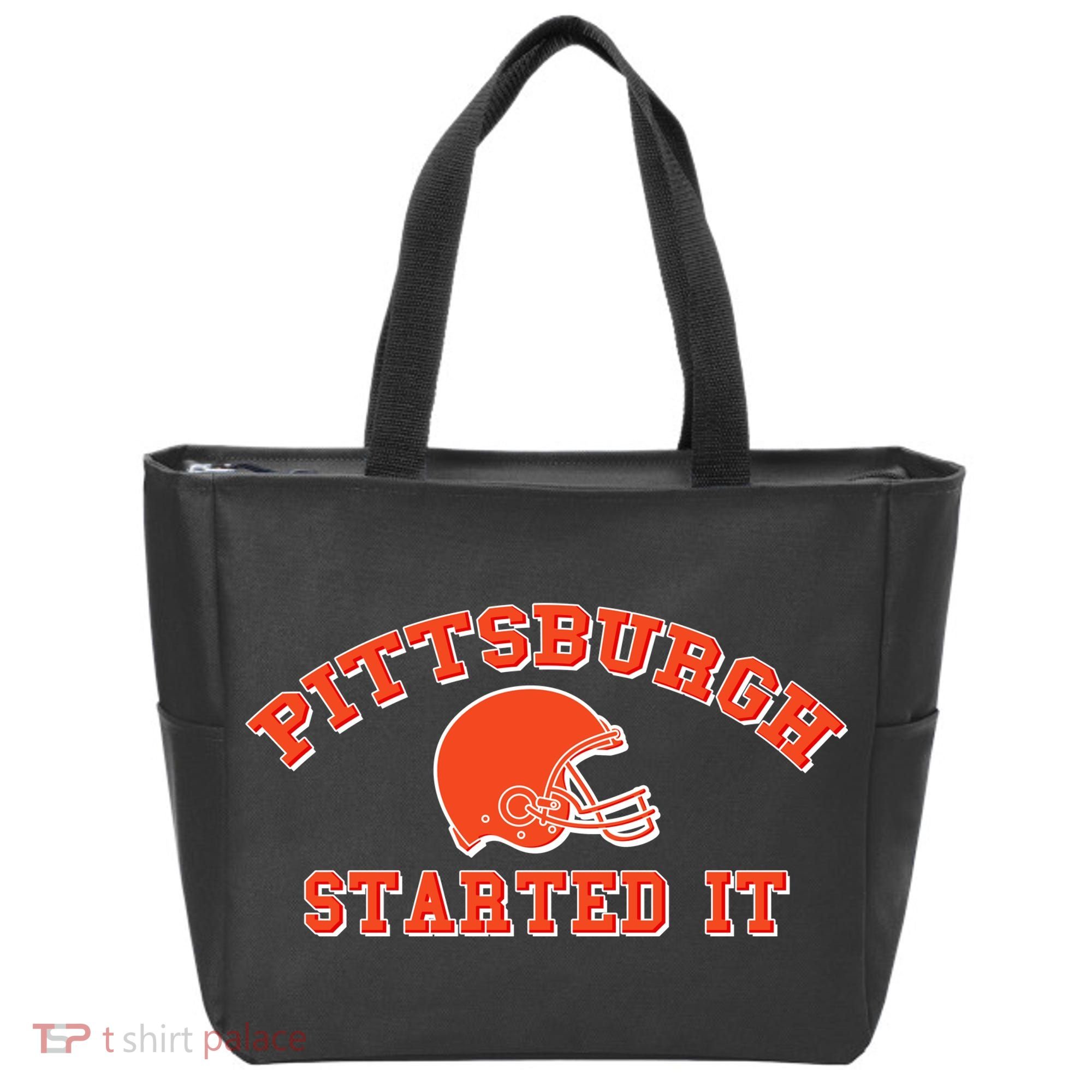 Pittsburgh Started It Football Tote Bag