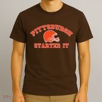 Pittsburgh Started It Football T-Shirt thumb 3