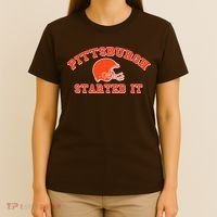 Pittsburgh Started It Football T-Shirt thumb 4