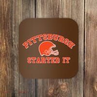 Pittsburgh Started It Football Coaster thumb 0