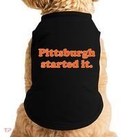 Pittsburgh Started It Funny Football Doggie Tank thumb 0