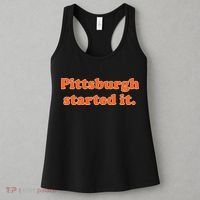 Pittsburgh Started It Funny Football Women's Tank Top thumb 3
