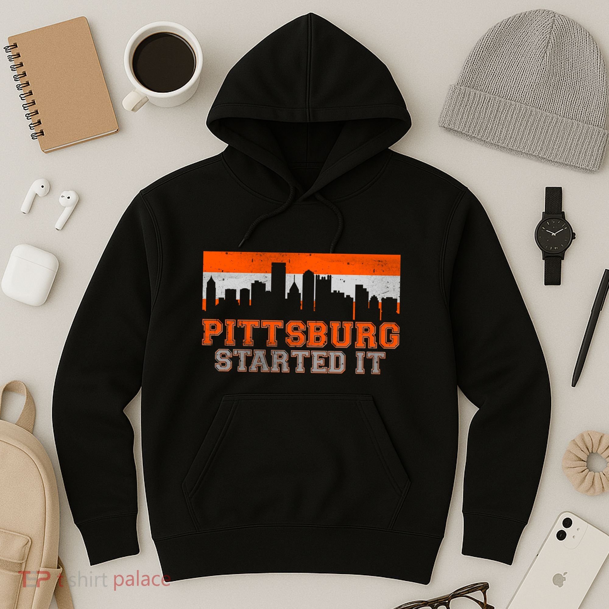 Pittsburgh Started It Skyline Hoodie