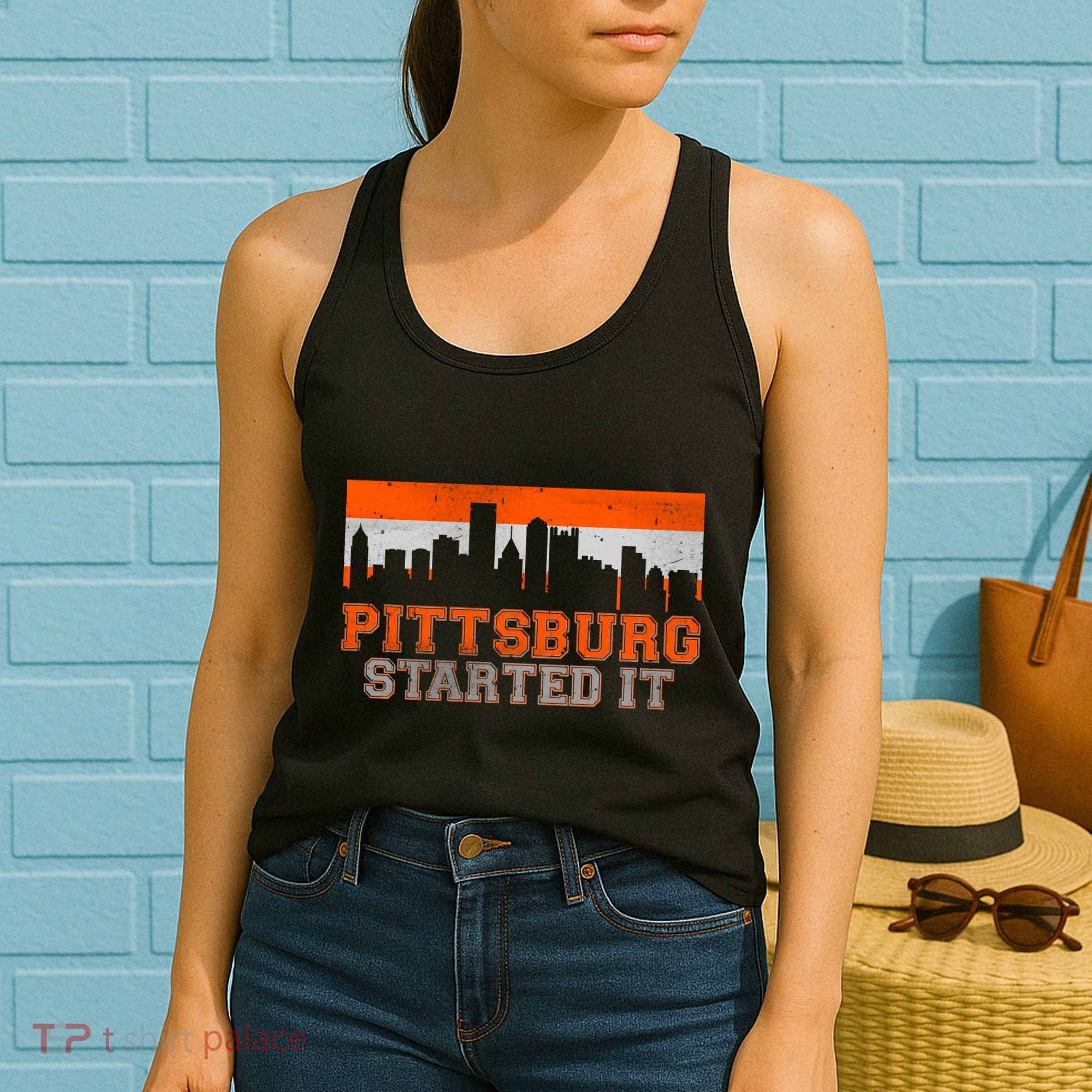 Pittsburgh Started It Skyline Women's Tank Top
