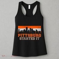 Pittsburgh Started It Skyline Women's Tank Top thumb 3