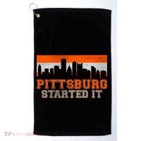 Pittsburgh Started It Skyline Golf Towel thumb 0