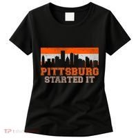 Pittsburgh Started It Skyline Women's T-Shirt thumb 0