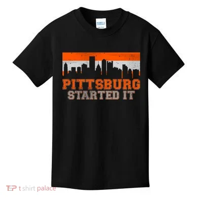Pittsburgh Started It Skyline Kids T-Shirt