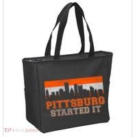 Pittsburgh Started It Skyline Tote Bag thumb 2