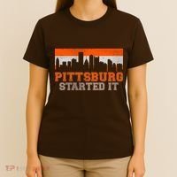 Pittsburgh Started It Skyline T-Shirt thumb 4
