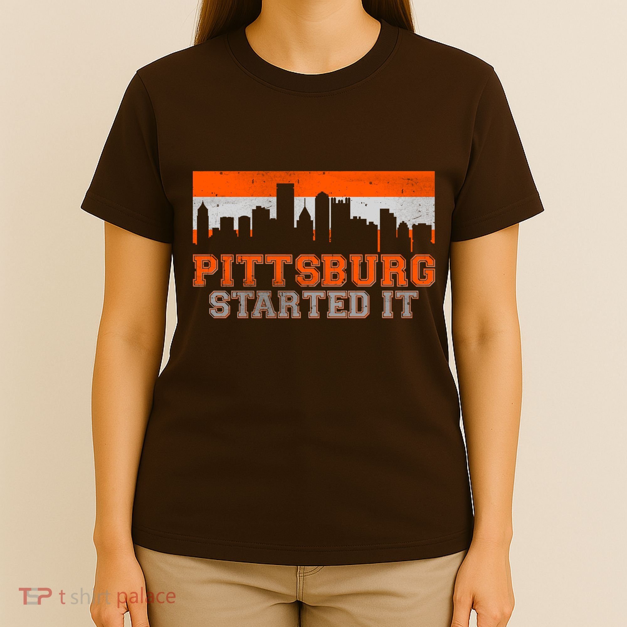 Pittsburgh Started It Skyline T-Shirt