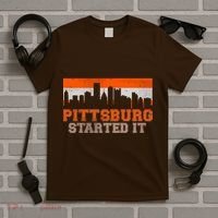 Pittsburgh Started It Skyline T-Shirt thumb 5