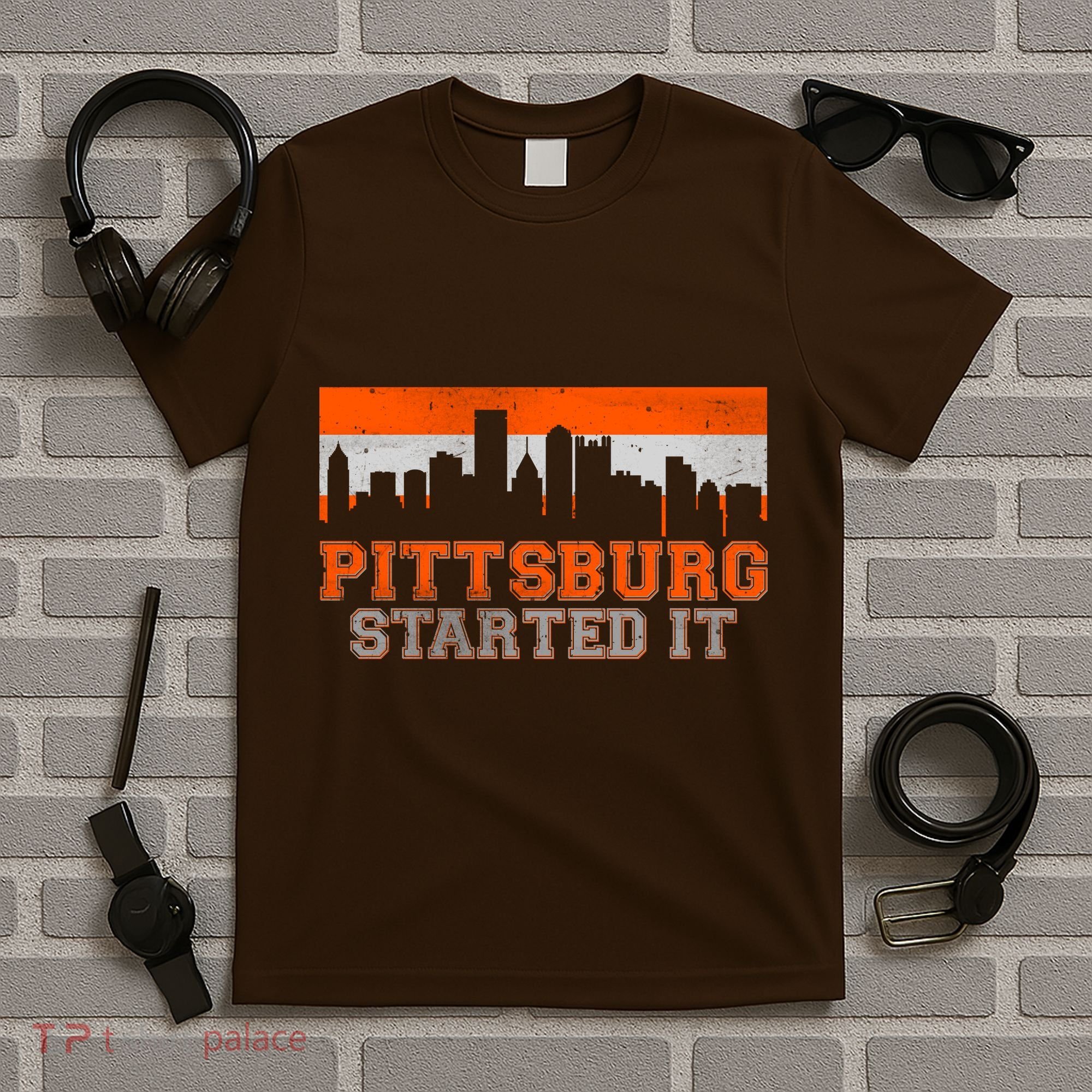 Pittsburgh Started It Skyline T-Shirt