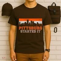 Pittsburgh Started It Skyline T-Shirt thumb 6