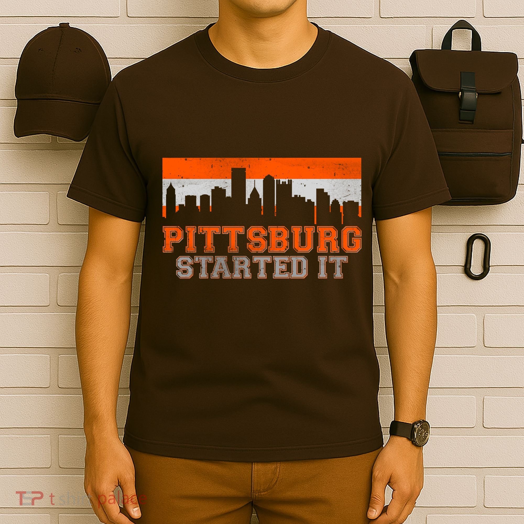 Pittsburgh Started It Skyline T-Shirt