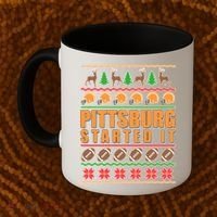 Pittsburgh Started It Ugly Christmas Sweater Coffee Mug thumb 2