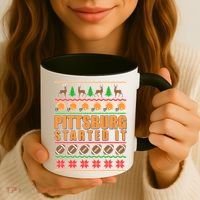 Pittsburgh Started It Ugly Christmas Sweater Coffee Mug thumb 3